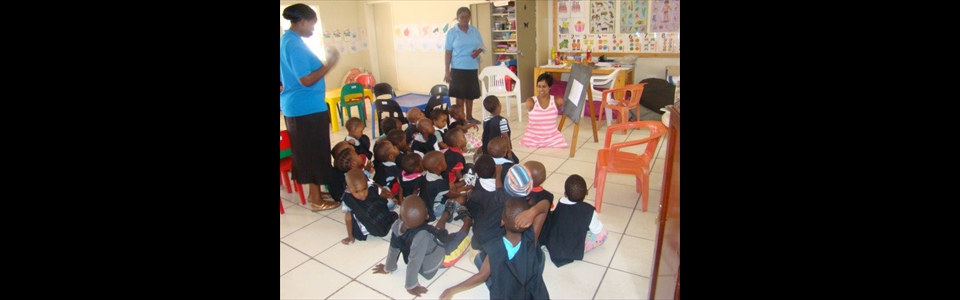 Teaching at St. Peter Daycenter in Botswana Africa 2012