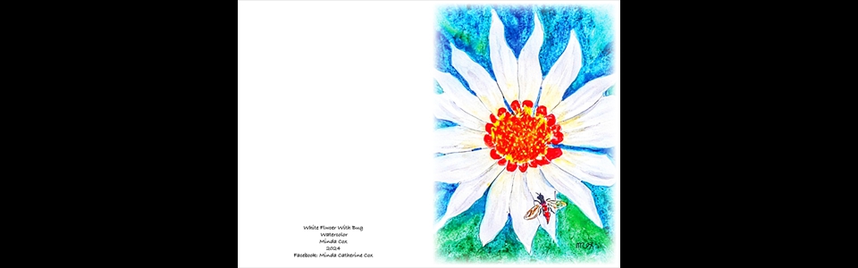 White Flower With Bug